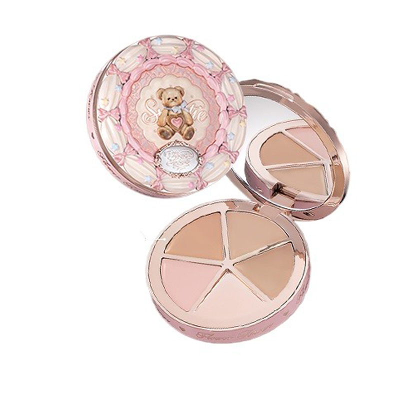 Highlighter Bronzer Palette - FLOWER KNOWS THE SWEETIE BEAR Palet