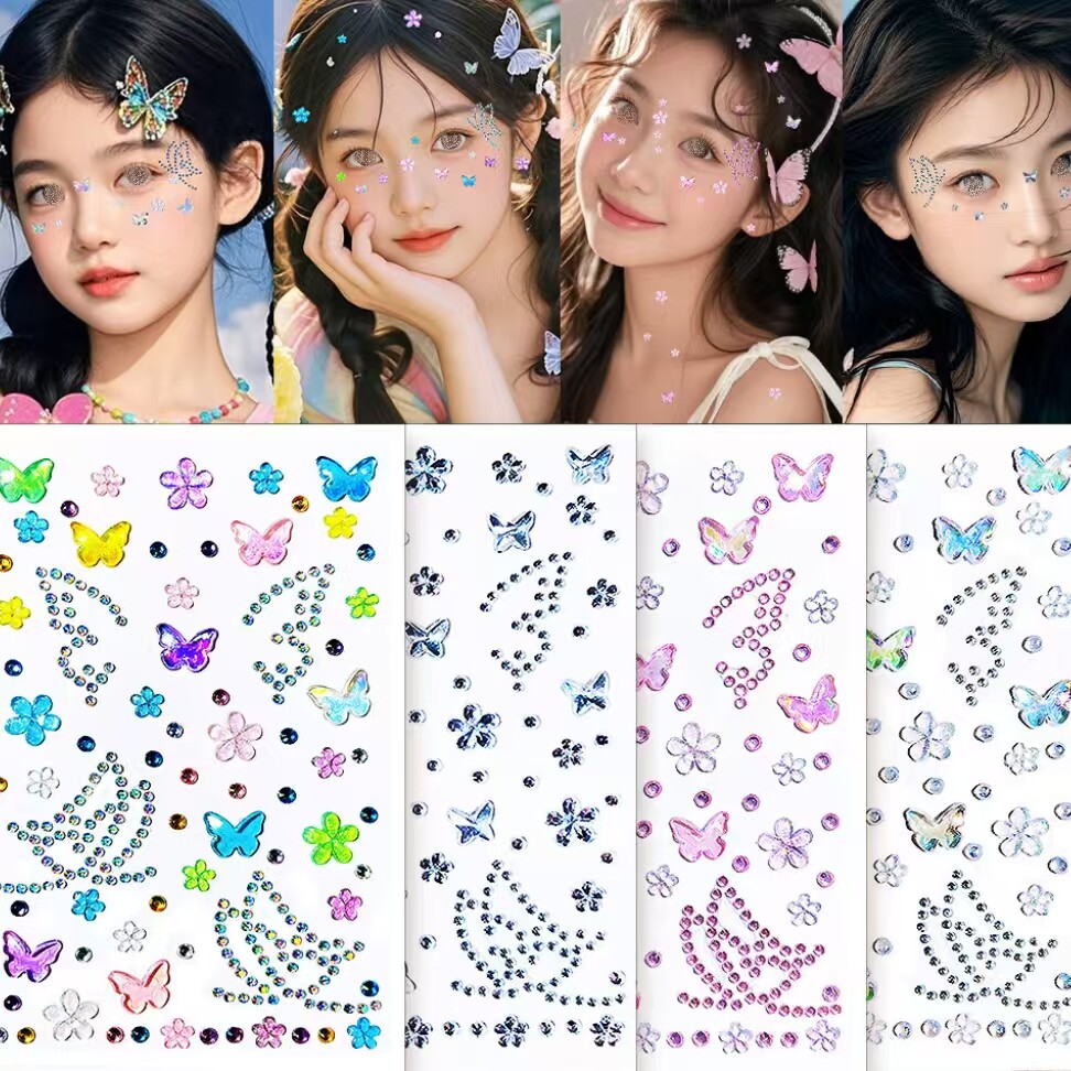 Beauty Gems Makeup - 1 Buah Stiker Wajah Berlian Imitasi