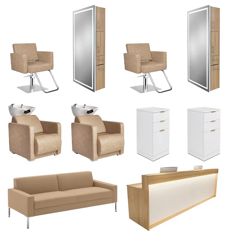 Makeup Beauty Lounge - Set Furnitur Salon Kecantikan Desain Modern,