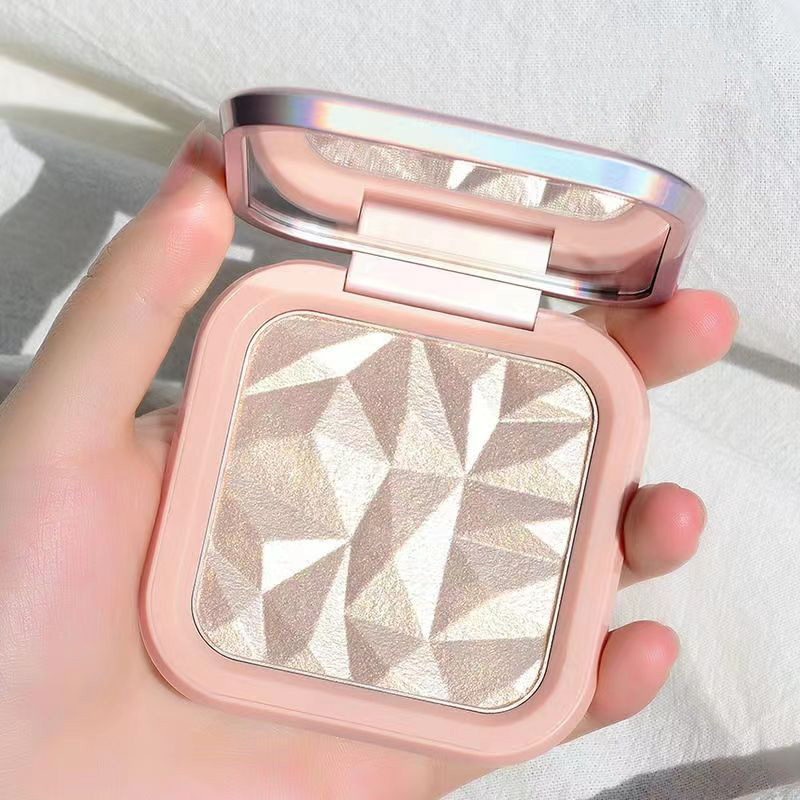 Highlighter Bronzer Palette - Palet Bedak Highlighter Monokrom, Pencerah Kontur