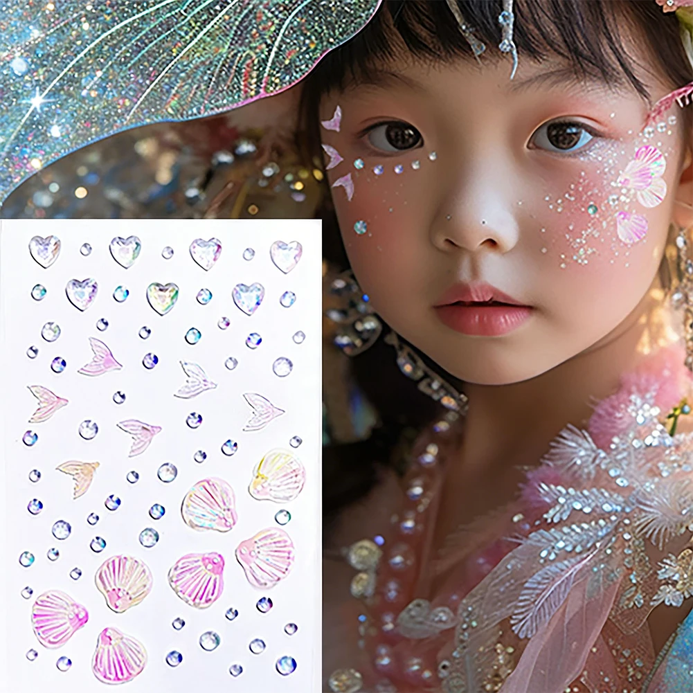 Beauty Gems Makeup - Stiker Kupu-kupu Kristal Rhinestone Berkilau Mutiara
