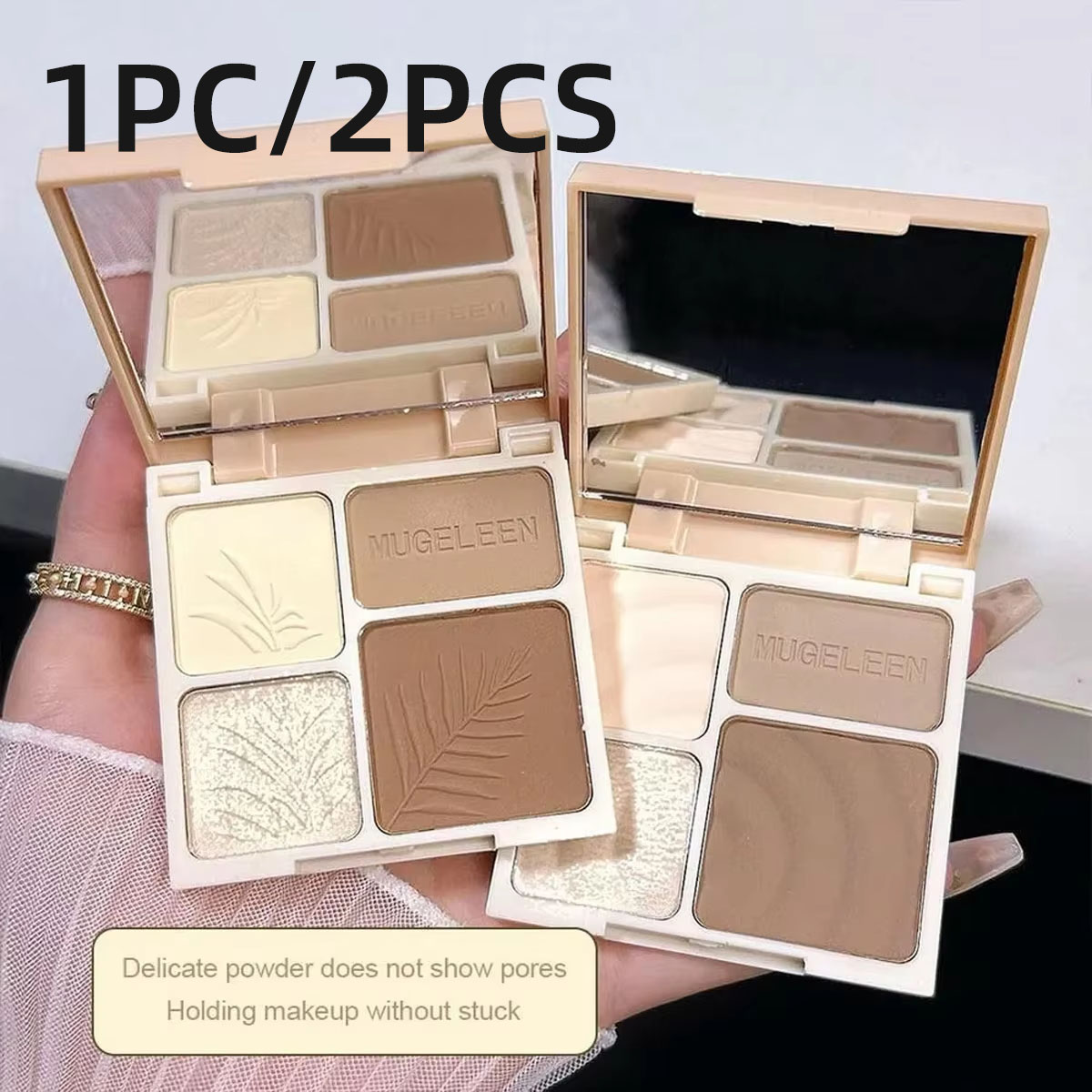Highlighter Bronzer Palette - 1/2 Buah Palet Warna Matte Tahan