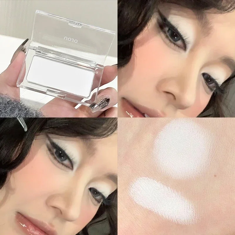 Highlighter Bronzer Palette - Palet Highlighter Putih Matte Tahan Lama,