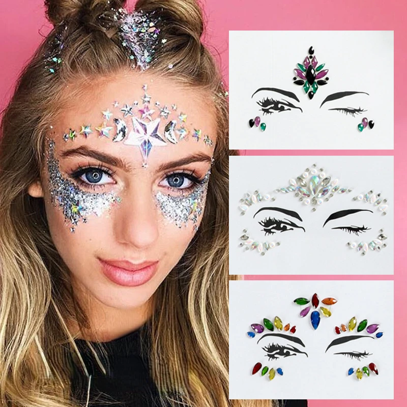 Stiker Tato Permata Wajah Kris - Beauty Gems Makeup ulasan dan harga