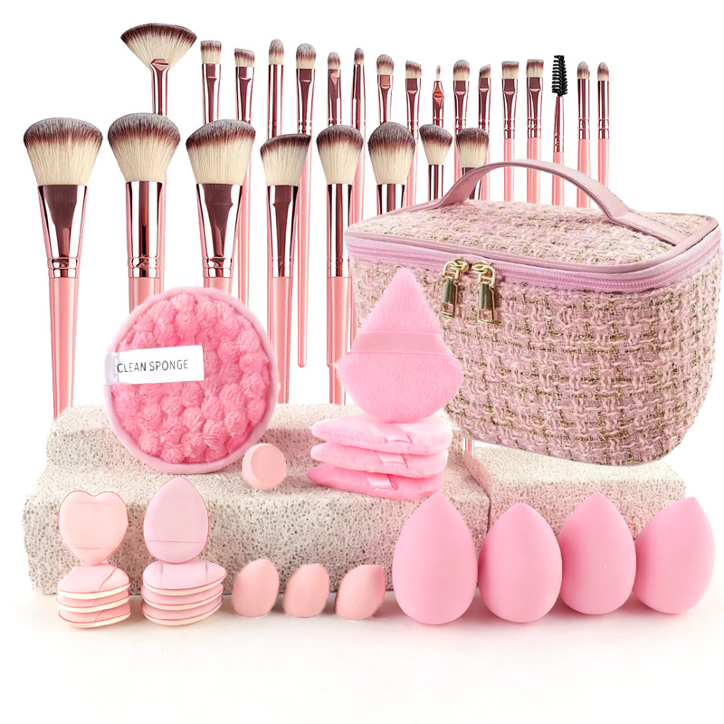 Set Kuas Makeup Gaya Chic deng - Beauty Makeup Bag ulasan dan harga