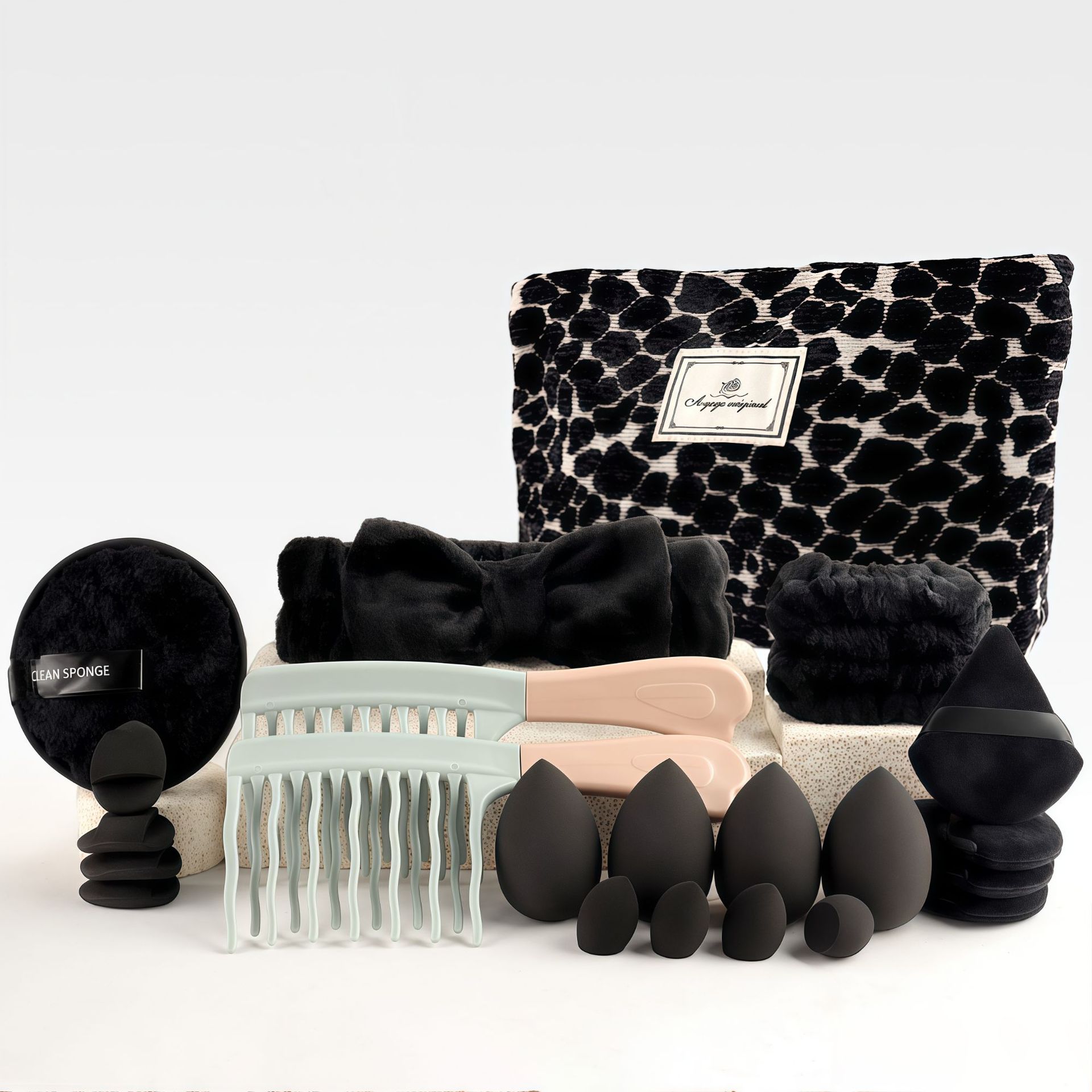 Set Kuas Makeup Gaya Chic deng - Beauty Makeup Bag ulasan dan harga