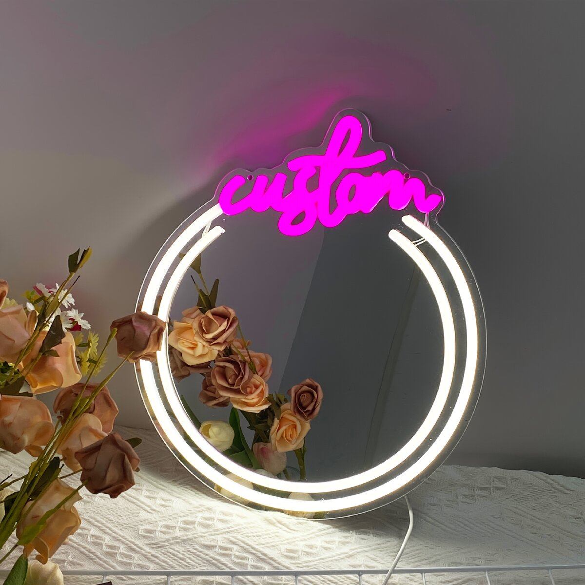 Neon Sign Cermin Kustom, untuk - Makeup Beauty Lounge ulasan dan harga