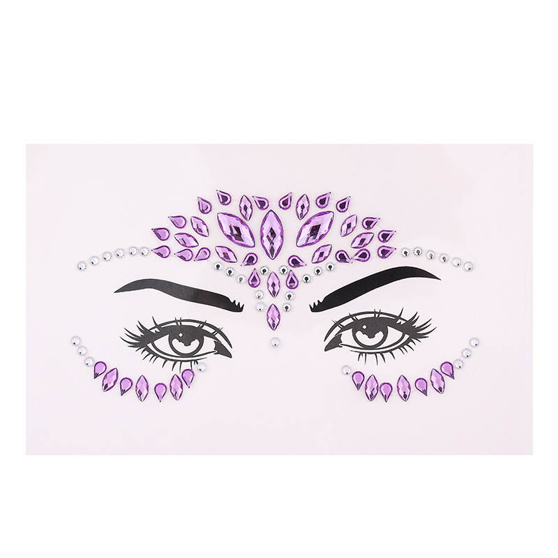 5Pcs/Set Stiker Wajah Berlian, - Beauty Gems Makeup ulasan dan harga