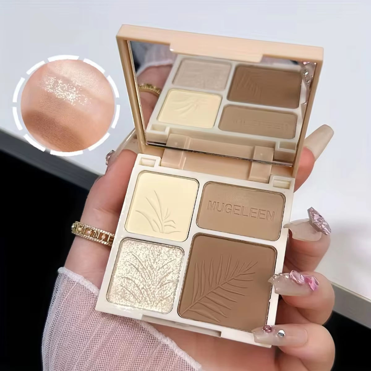 1/2 Buah Palet Warna Matte Tah - Highlighter Bronzer Palette ulasan dan harga