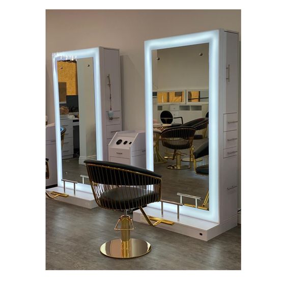 Cermin Tata Rambut dengan Lamp - Makeup Beauty Lounge ulasan dan harga