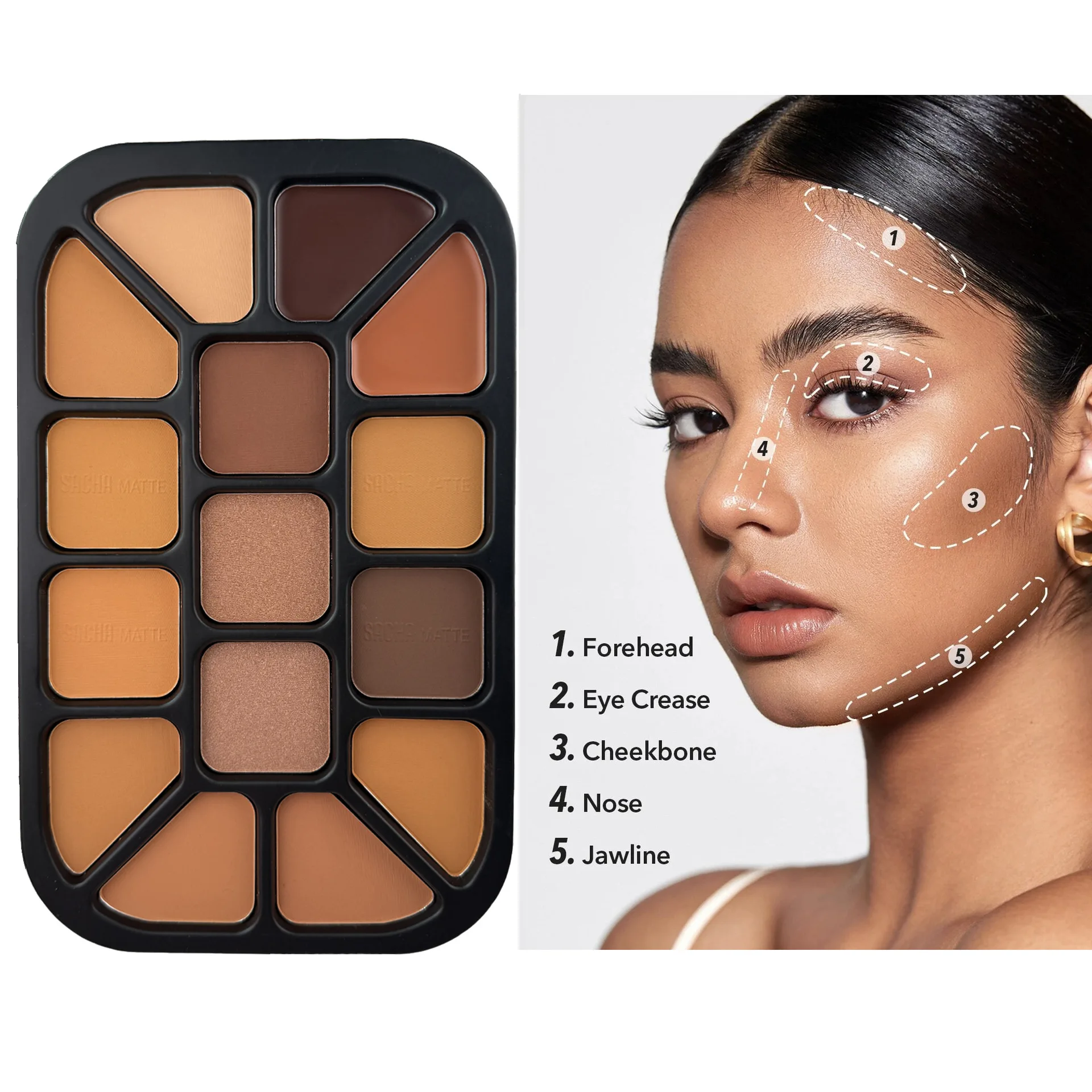 Palet Bedak Kontur Wajah 15 Wa - Highlighter Bronzer Palette ulasan dan harga