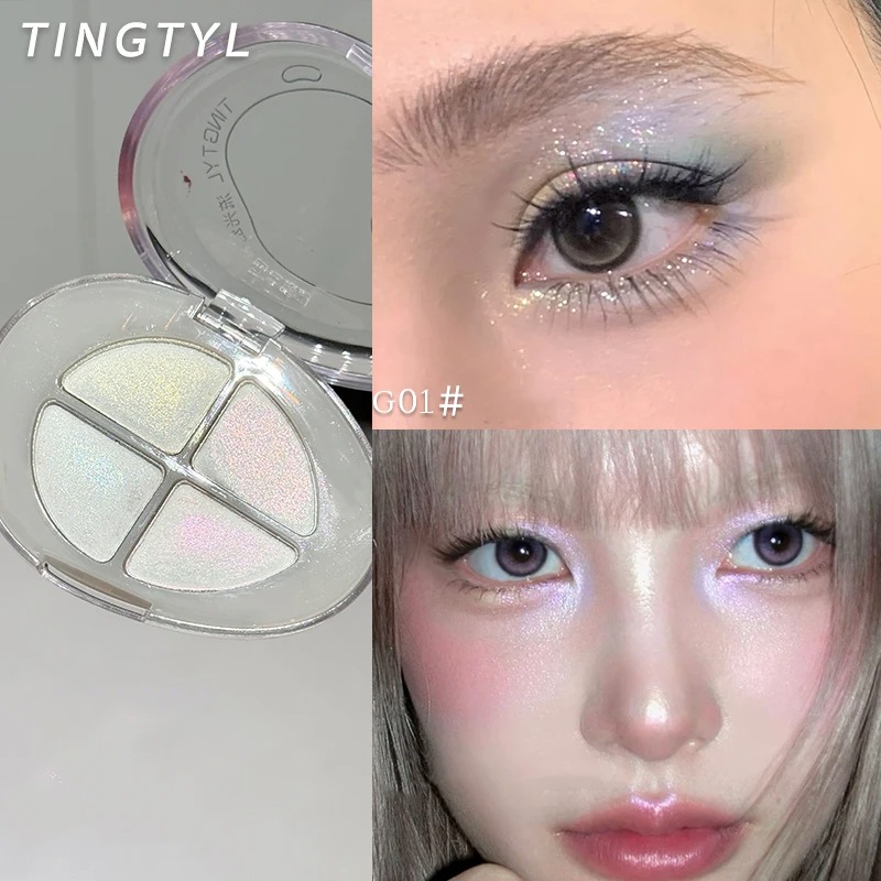 Palet Rias Mata dengan 4 Warna - Highlighter Bronzer Palette ulasan dan harga
