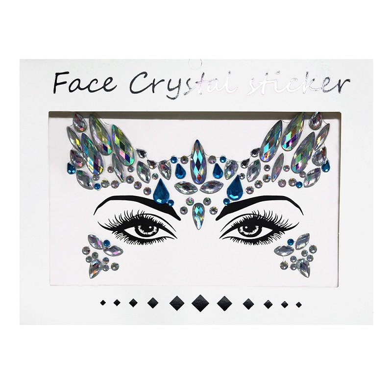 Stiker Wajah Berkilau 3D Rhine - Beauty Gems Makeup ulasan dan harga