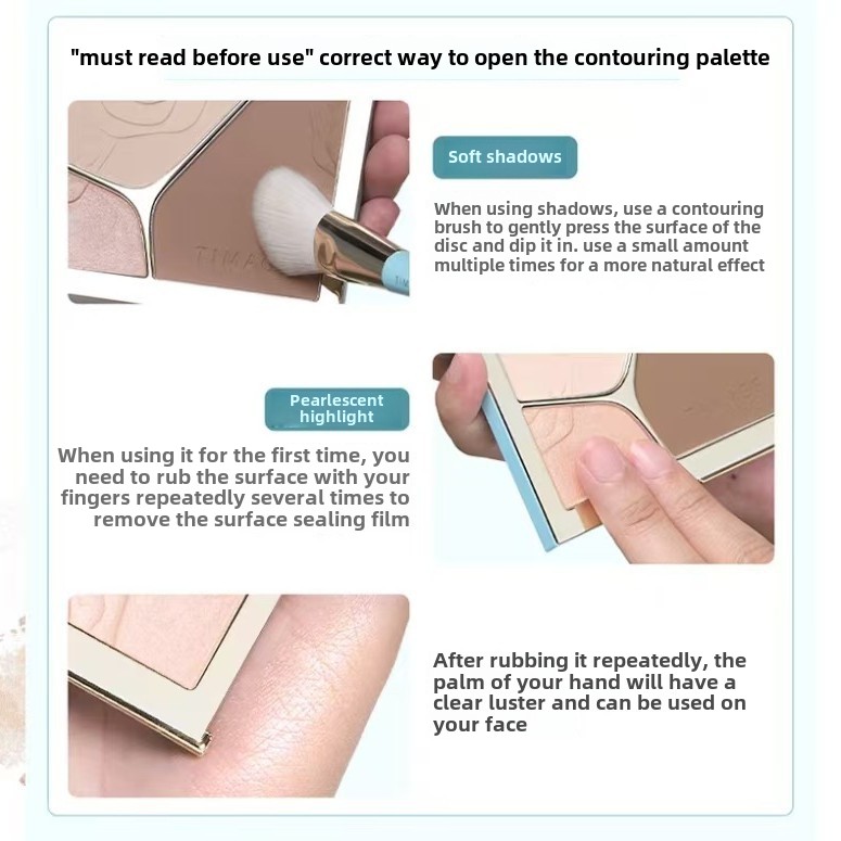 Palet Kontur TIMAGE Versi Terb - Highlighter Bronzer Palette ulasan dan harga